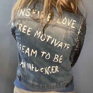 Denim & Sequin Jacket